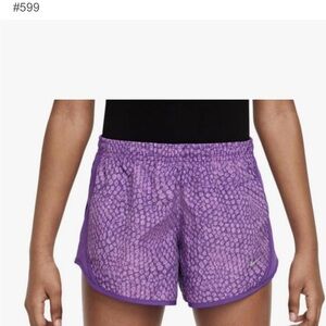 Nike Women's Violet Patterned Athletic Shorts